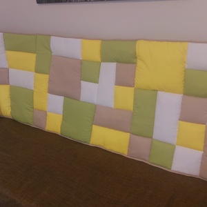 Sárga ,fehér, drapp,lime falvédő., Otthon & Életmód, Lakástextil, Falvédő, Patchwork, foltvarrás, Varrás, MESKA