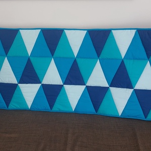 Kék patchwork falvédő  - otthon & életmód - lakástextil - falvédő - Meska.hu
