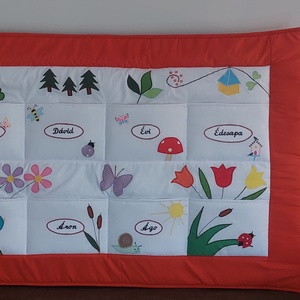 Zsebes falvédő , Otthon & Életmód, Lakástextil, Falvédő, Patchwork, foltvarrás, Varrás, MESKA