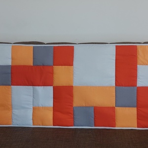 Narancs ,szürke falvédő , Otthon & Életmód, Lakástextil, Falvédő, Patchwork, foltvarrás, Varrás, MESKA