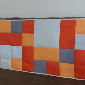 Narancs ,szürke falvédő  - otthon & életmód - lakástextil - falvédő - Meska.hu