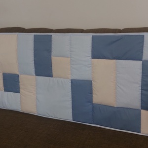 Kék ,natúr falvédő  - otthon & életmód - lakástextil - falvédő - Meska.hu