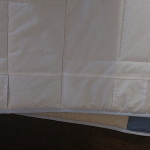 Kék ,natúr falvédő  - otthon & életmód - lakástextil - falvédő - Meska.hu