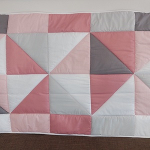 Szürke, rózsaszín, fehér falvédő  - Meska.hu