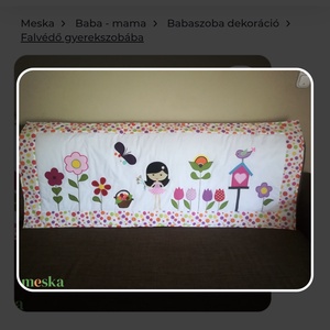 Kislányos falvédő.  - baba - mama - babaszoba dekoráció - falvédő gyerekszobába - Meska.hu