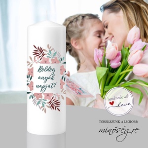 Pasztell bokréta anyáknapi gyertya, Otthon & Életmód, Gyertya, illat, aroma, Gyertya, , MESKA