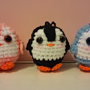 Pingu , Táska & Tok, Kulcstartó & Táskadísz, Kulcstartó, Horgolás, MESKA