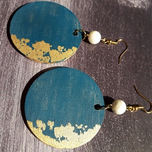 !NYÁRI AKCIÓ! -20% kedvezmény -Fülbevaló - aranyozott 4. - ékszer - fülbevaló - lógós kerek fülbevaló - Meska.hu