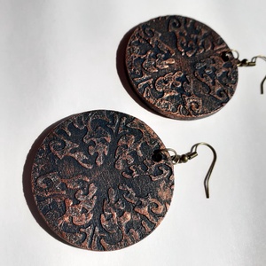 !NYÁRI AKCIÓ! -20% kedvezmény - Fülbevaló - aranyozott 4. - ékszer - fülbevaló - lógós kerek fülbevaló - Meska.hu