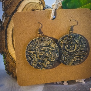 !NYÁRI AKCIÓ! -20% kedvezmény- Fülbevaló - aranyozott 4. - ékszer - fülbevaló - lógós kerek fülbevaló - Meska.hu