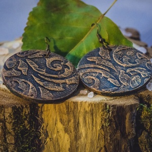 !NYÁRI AKCIÓ! -20% kedvezmény- Fülbevaló - aranyozott 4., Ékszer, Fülbevaló, Lógós kerek fülbevaló, Ékszerkészítés, Festészet, MESKA