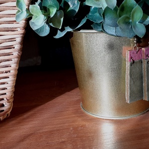 Fülbevaló - velúr 1. - ékszer - fülbevaló - lógós kerek fülbevaló - Meska.hu