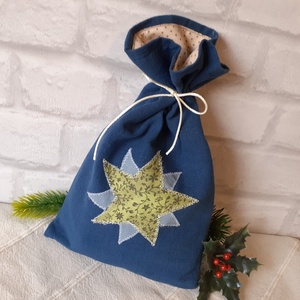 Mikulás zsák/ Ajándék batyu - Mackó 1, Karácsony, Mikulás, Mikulás zsák, Varrás, Patchwork, foltvarrás, MESKA