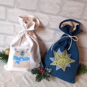 Mikulás zsák/ Ajándék batyu - Mackó 1 - karácsony - mikulás - mikulás zsák - Meska.hu