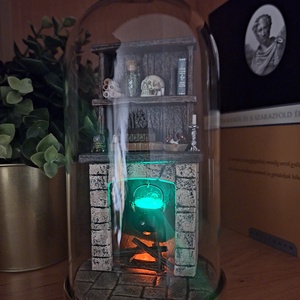 Polc dísz, Book Nook - Boszorkánykonhy #1 - otthon & életmód - dekoráció - dísztárgy - Meska.hu