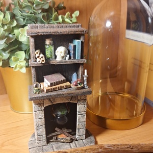 Polc dísz, Book Nook - Boszorkánykonhy #1 - otthon & életmód - dekoráció - dísztárgy - Meska.hu