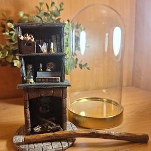 Polc dísz, Book Nook - Boszorkánykonhy #3 - otthon & életmód - dekoráció - asztal és polc dekoráció - dekorációs tál, tartó - Meska.hu