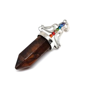 Csúcs medál fém buddha Tigrisszem 12x60mm, Ékszer, Nyaklánc, Medál, , MESKA