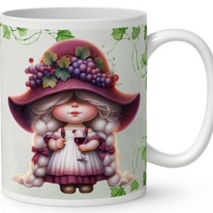 Névvel kérhető - Szépséges borász manó lány mintás bögre - otthon & életmód - konyhafelszerelés, tálalás - tálalás - bögre & csésze - Meska.hu