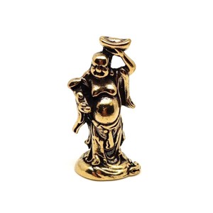 Sárgaréz figura álló Buddha 3x1cm - Meska.hu