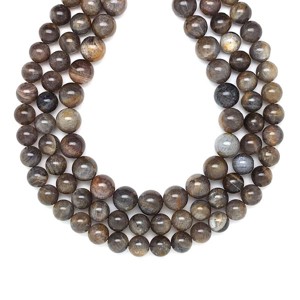 Holdkő fekete golyó AB 9-10mm  ékszerkészítő alapanyag (füzér) - Meska.hu