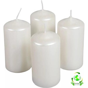Metál henger gyertya szett 50x100mm - ivory, Kellékek & szerszámok, Dekorációs gyertya, Dekorációs kellékek, , MESKA