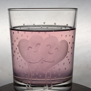 Szerelmes pohár 2, Esküvő, Dekoráció, Tálalás, Gravírozás, pirográfia, MESKA