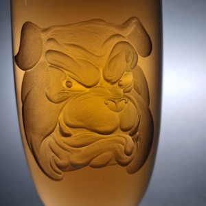 Kutyás, kézi gravírozású pohár, Otthon & Életmód, Konyhafelszerelés, tálalás, Tálalás, Üveg & Kancsó, Gravírozás, pirográfia, MESKA