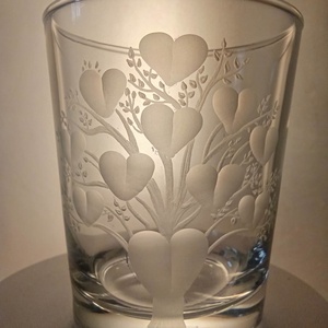 Szív-fa pohár, Otthon & Életmód, Konyhafelszerelés, tálalás, Tálalás, Pohár, Gravírozás, pirográfia, MESKA
