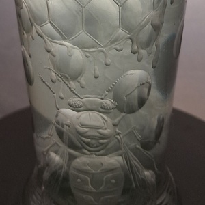 Női alakos-bogaras pohár - otthon & életmód - konyhafelszerelés, tálalás - tálalás - üveg & kancsó - Meska.hu