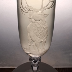 Szarvasos talpas pohár - otthon & életmód - konyhafelszerelés, tálalás - tálalás - üveg & kancsó - Meska.hu