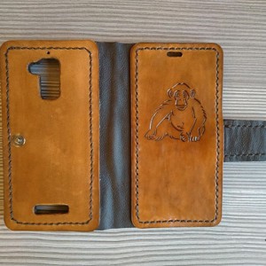 Csimpánz sziluettes flip telefontok - táska & tok - pénztárca & más tok - telefontok - Meska.hu