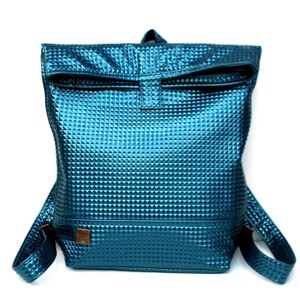 SuziartBag Kék fényes kockás hátizsák, Táska & Tok, Kézitáska & válltáska, Válltáska, , MESKA
