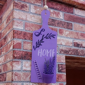 Levendulás fa fali decoráció, Otthon & Életmód, Dekoráció, Fali és függő dekoráció, Falra akasztható dekor, Festett tárgyak, MESKA