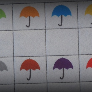 Színpárosító - esernyők - játék & sport - készségfejlesztő és logikai játék - szín és formaválogató játékok - Meska.hu