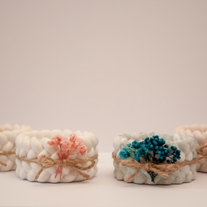 Gipsz mécsestartó 4db, Otthon & Életmód, Gyertya, illat, aroma, Mécses és mécsestartó, Gipszöntés, MESKA