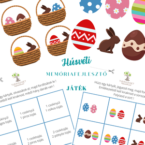 Húsvéti memóriafejlesztő játék, Játék & Sport, Készségfejlesztő és Logikai játék, Memória játékok, Fotó, grafika, rajz, illusztráció, MESKA
