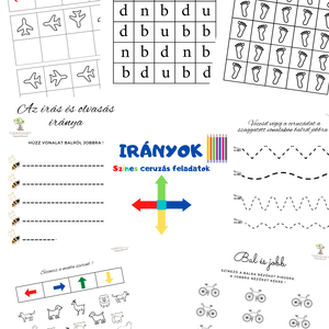 Irányok - Színes ceruzás feladatok, Játék & Sport, Készségfejlesztő és Logikai játék, Oktató játékok, Fotó, grafika, rajz, illusztráció, MESKA