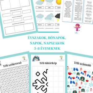 Évszakok, Játék & Sport, Készségfejlesztő és Logikai játék, Oktató játékok, Fotó, grafika, rajz, illusztráció, MESKA