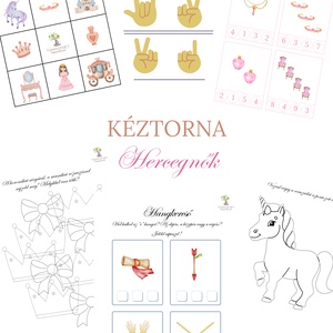 Kéztorna - Hercegnők, Játék & Sport, Készségfejlesztő és Logikai játék, Oktató játékok, Fotó, grafika, rajz, illusztráció, MESKA