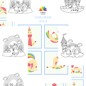 Unikornis jóga, , Fotó, grafika, rajz, illusztráció, MESKA