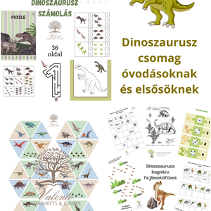 Dinoszaurusz csomag óvodásoknak és elsősöknek, Játék & Sport, Készségfejlesztő és Logikai játék, Oktató játékok, Fotó, grafika, rajz, illusztráció, MESKA