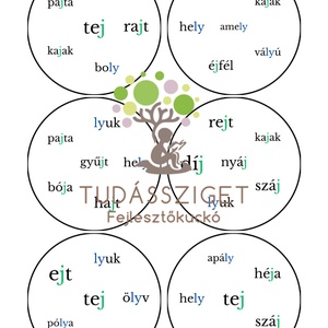 Színes j-ly Dobble 6 szóval - Meska.hu