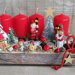 Adventi, karácsonyi asztaldísz  - Meska.hu