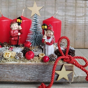 Adventi, karácsonyi asztaldísz  - karácsony - Meska.hu
