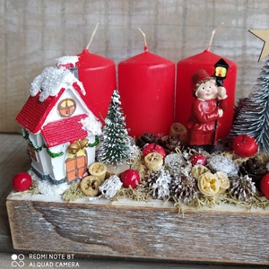 Adventi, karácsonyi asztaldísz  - karácsony - Meska.hu