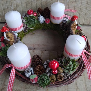 Adventi koszorú, asztali dísz - Meska.hu