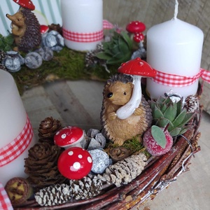 Adventi koszorú, asztali dísz - karácsony - adventi díszek - adventi koszorú - Meska.hu