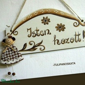 Isten hozott tábla , ajtódísz húsvéti -  - Meska.hu