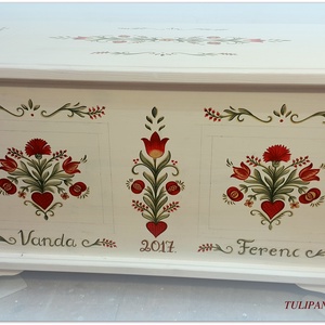Festett tulipános láda,rendelésre -  - Meska.hu